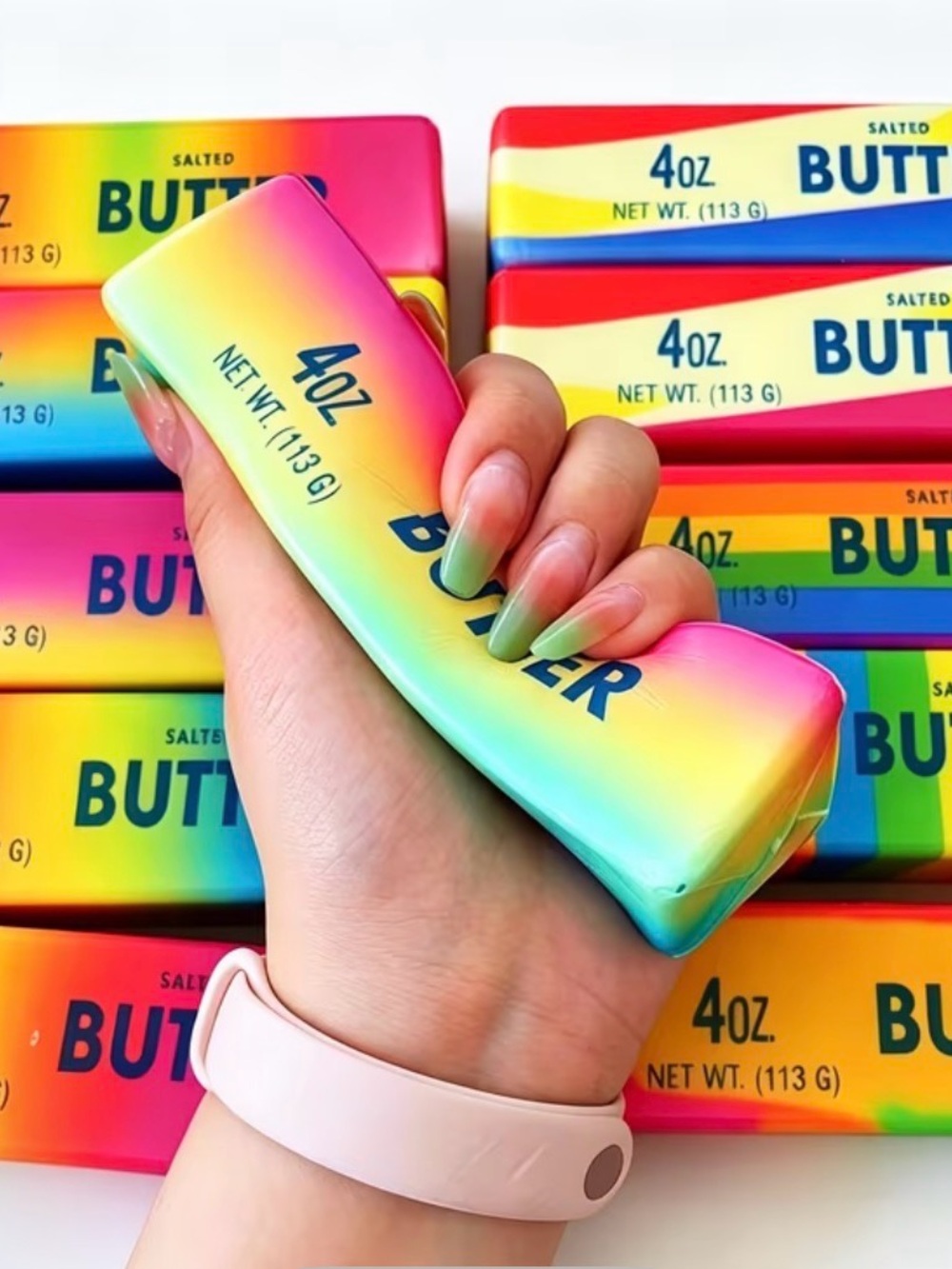 Rainbow Gradient 'Butter' 4oz Toy/Stress Squishy mystery